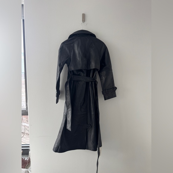 REFORMATION Veda Ashland Leather Black Trench XS - Picture 6 of 8